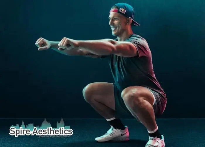 Image of man build leg muscle Bradford through exercise