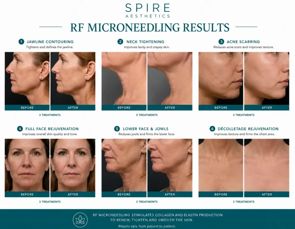 RF Microneedling Skin tightening Bradford results